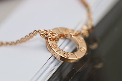 [Shinejoy]LOVE NECKLACE ADJUSTABLE Shinejoy GOLD 2 DIAMOND