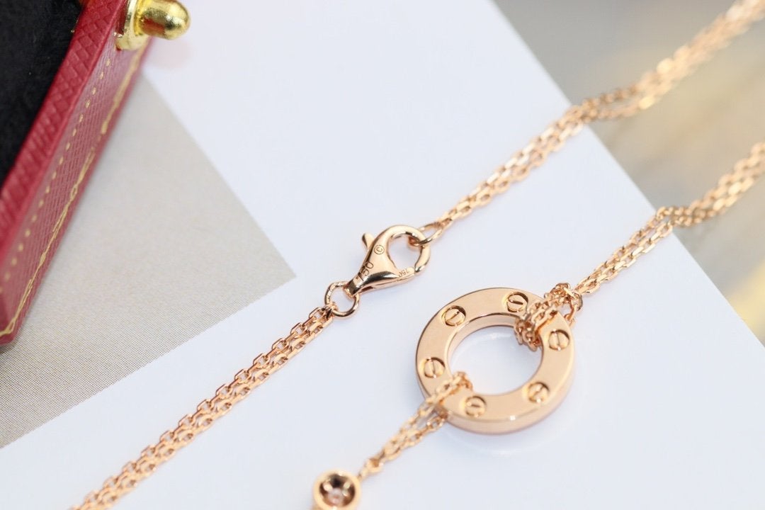 [Shinejoy]LOVE NECKLACE ADJUSTABLE Shinejoy GOLD 2 DIAMOND