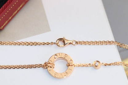 [Shinejoy]LOVE NECKLACE ADJUSTABLE Shinejoy GOLD 2 DIAMOND