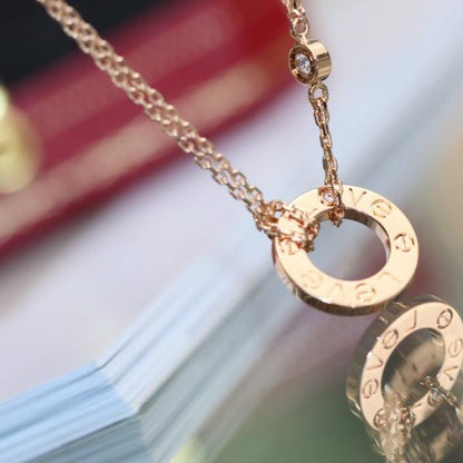 [Shinejoy]LOVE NECKLACE ADJUSTABLE Shinejoy GOLD 2 DIAMOND