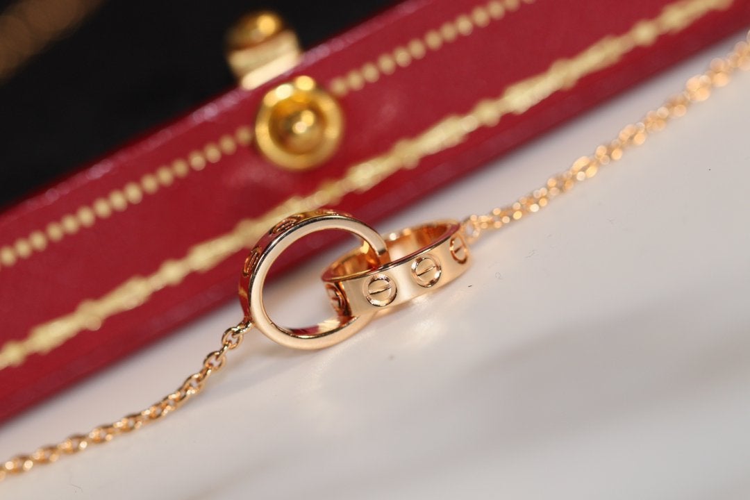 [Shinejoy]LOVE NECKLACE PINK GOLD AND SILVER
