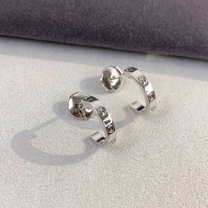 [Shinejoy]LOVE EARRINGS 2.65MM SILVER