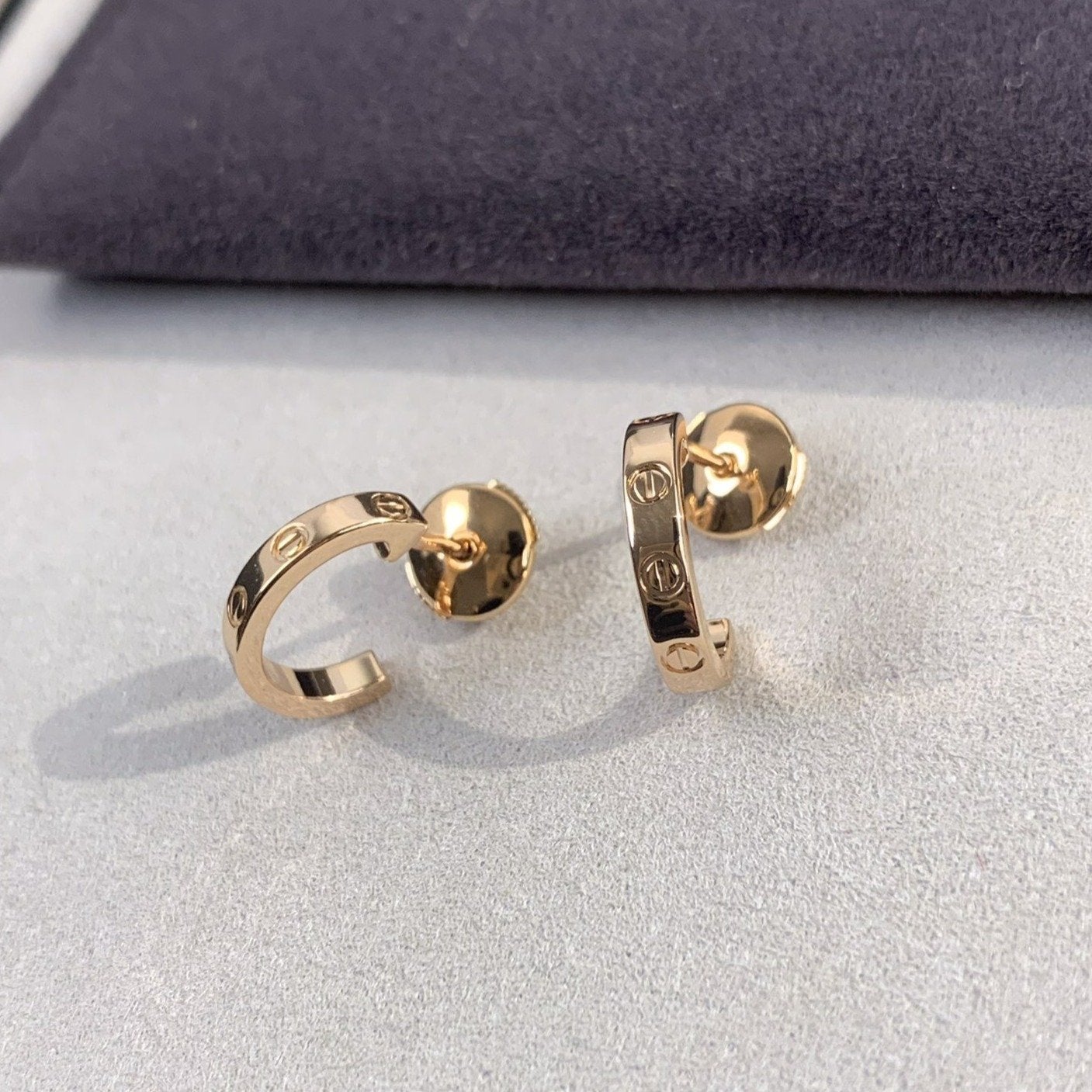 [Shinejoy]LOVE EARRINGS 2.65MM PINK GOLD