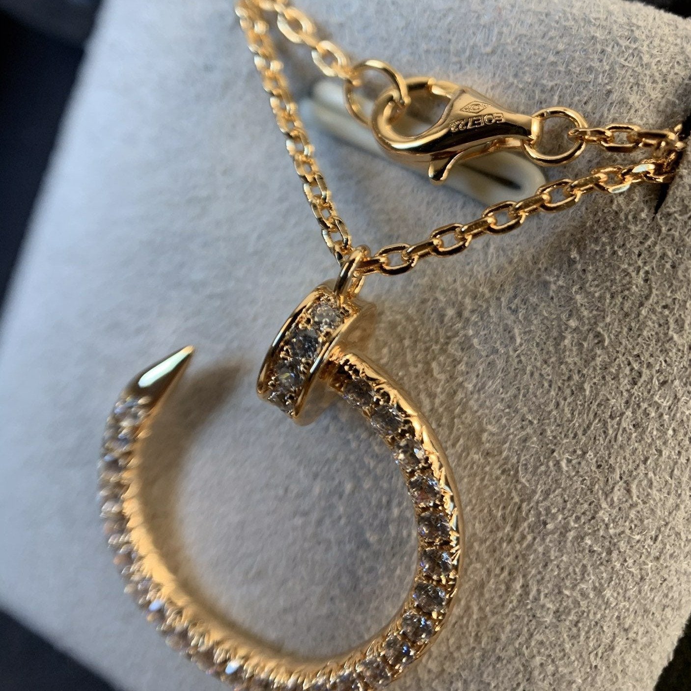 [Shinejoy]JUSTE NECKLACE PINK GOLD DIAMONDS