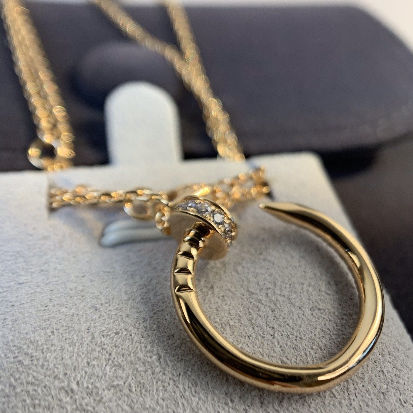 [Shinejoy]JUSTE NECKLACE PINK GOLD DIAMONDS