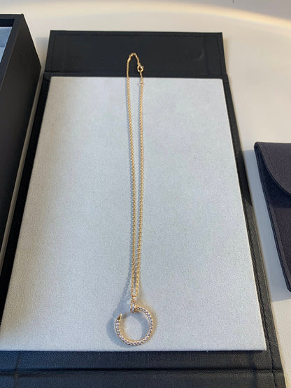 [Shinejoy]JUSTE NECKLACE PINK GOLD DIAMONDS