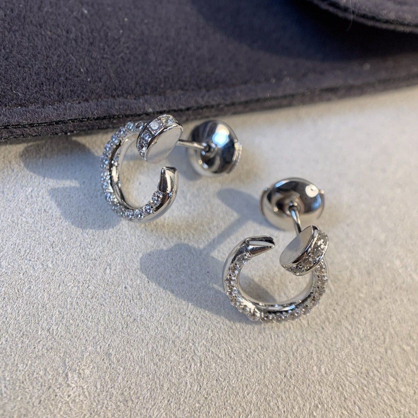 [Shinejoy]JUSTE EARRINGS SILVER DIAMONDS