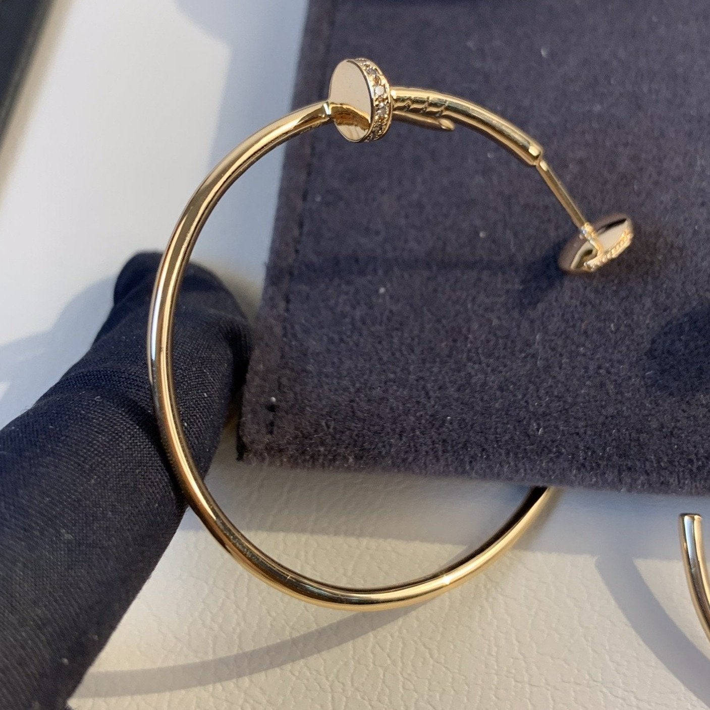 [Shinejoy]JUSTE EARRINGS GOLD DIAMONDS 1.8MM