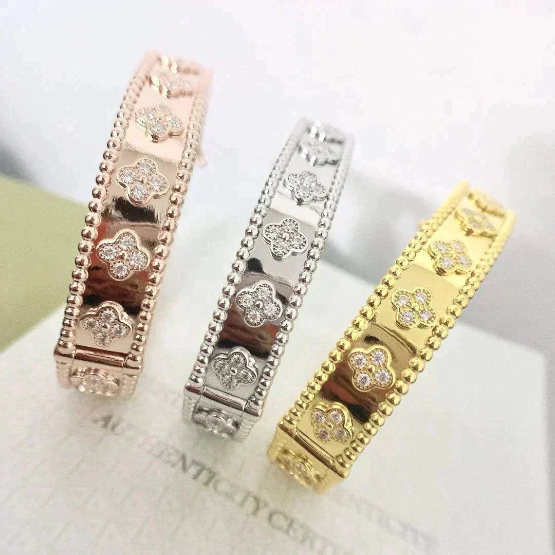 [Shinejoy]CLOVER BRACELET 8MM DIAMONDS
