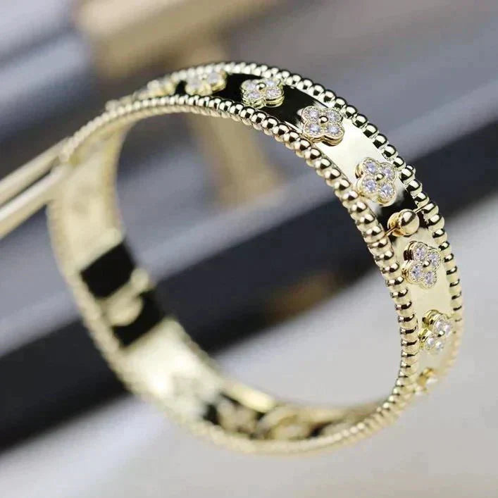 [Shinejoy]CLOVER BRACELET 8MM DIAMONDS