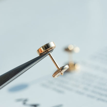 [Shinejoy]LOVE EARRINGS PINK GOLD 10MM