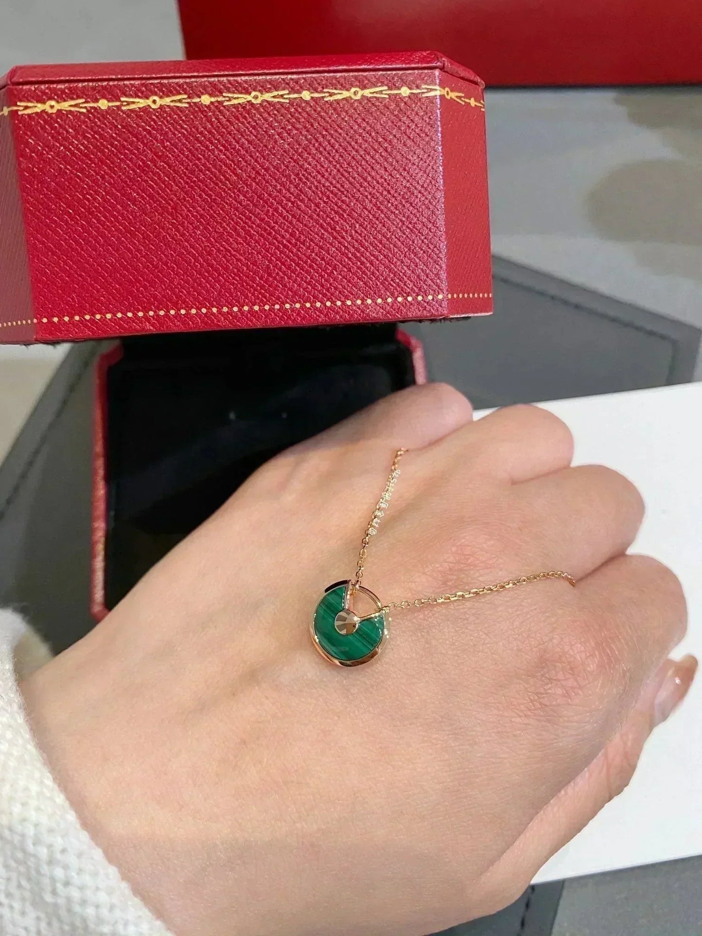 [Shinejoy]AMULETTE Shinejoy GOLD MALACHITE NECKLACE