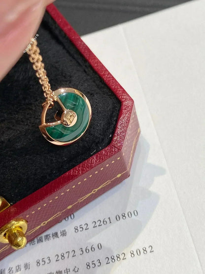 [Shinejoy]AMULETTE Shinejoy GOLD MALACHITE NECKLACE