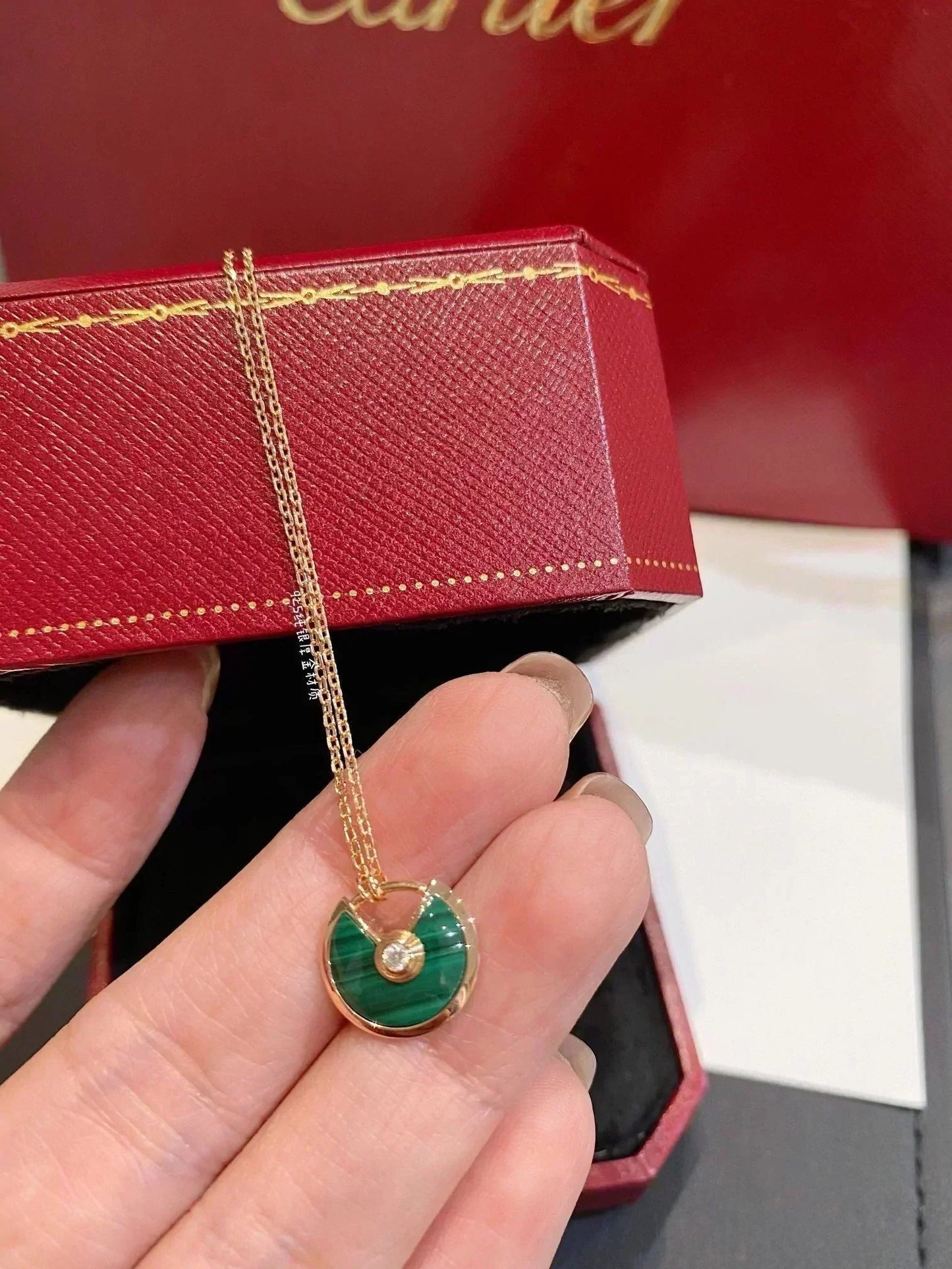 [Shinejoy]AMULETTE Shinejoy GOLD MALACHITE NECKLACE