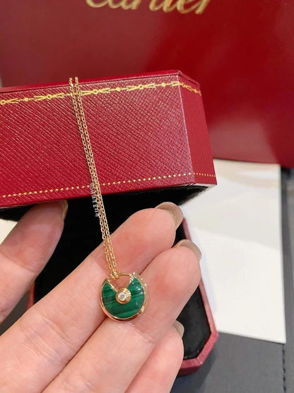 [Shinejoy]AMULETTE Shinejoy GOLD MALACHITE NECKLACE