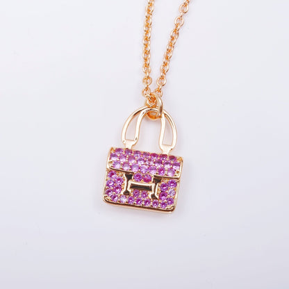 [Shinejoy]CONSTANCE PEDANT PURPLE DIAMOND NECKLACE