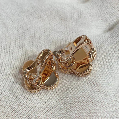 [Shinejoy]CLOVER MEDIUM 1 MOTIFS CARNELIAN  DIAMOND earrings