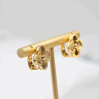 [Shinejoy]CLOVER MEDIUM 1 MOTIFS LASER EARRINGS