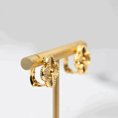 [Shinejoy]CLOVER MEDIUM 1 MOTIFS LASER EARRINGS