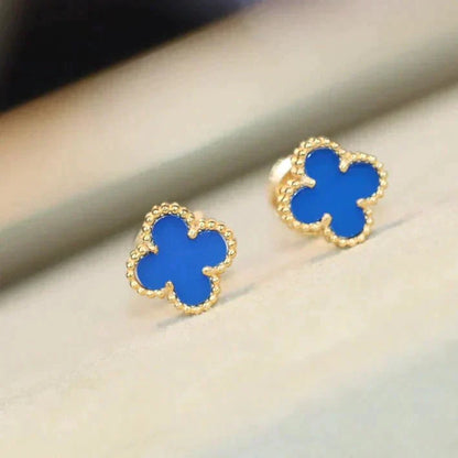 [Shinejoy]CLOVER MINI 9.5MM TURQUOISE EARRINGS