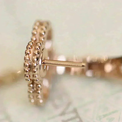 [Shinejoy]CLOVER MEDIUM 1 MOTIFS FUll DIAMOND EARRINGS