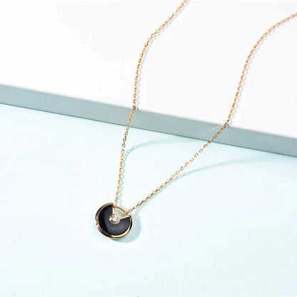 [Shinejoy]AMULETTE GOLD CARNELIAN ONYX NECKLACE