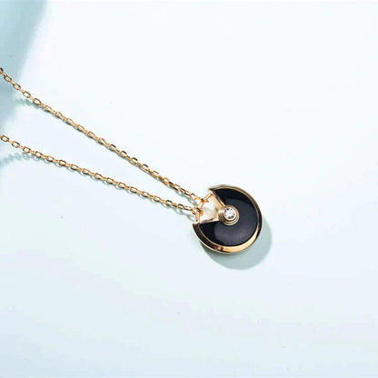[Shinejoy]AMULETTE GOLD CARNELIAN ONYX NECKLACE