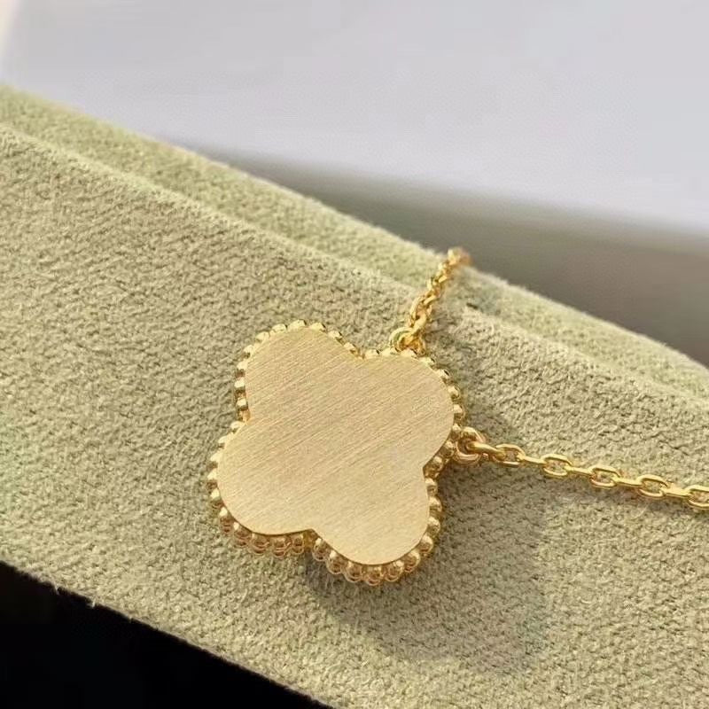 [Shinejoy]CLOVER 15MM DIAMOND TURQUOISE NECKLACE