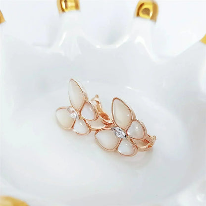 [Shinejoy]BUTTERFLY MOP DIAMOND EARRINGS