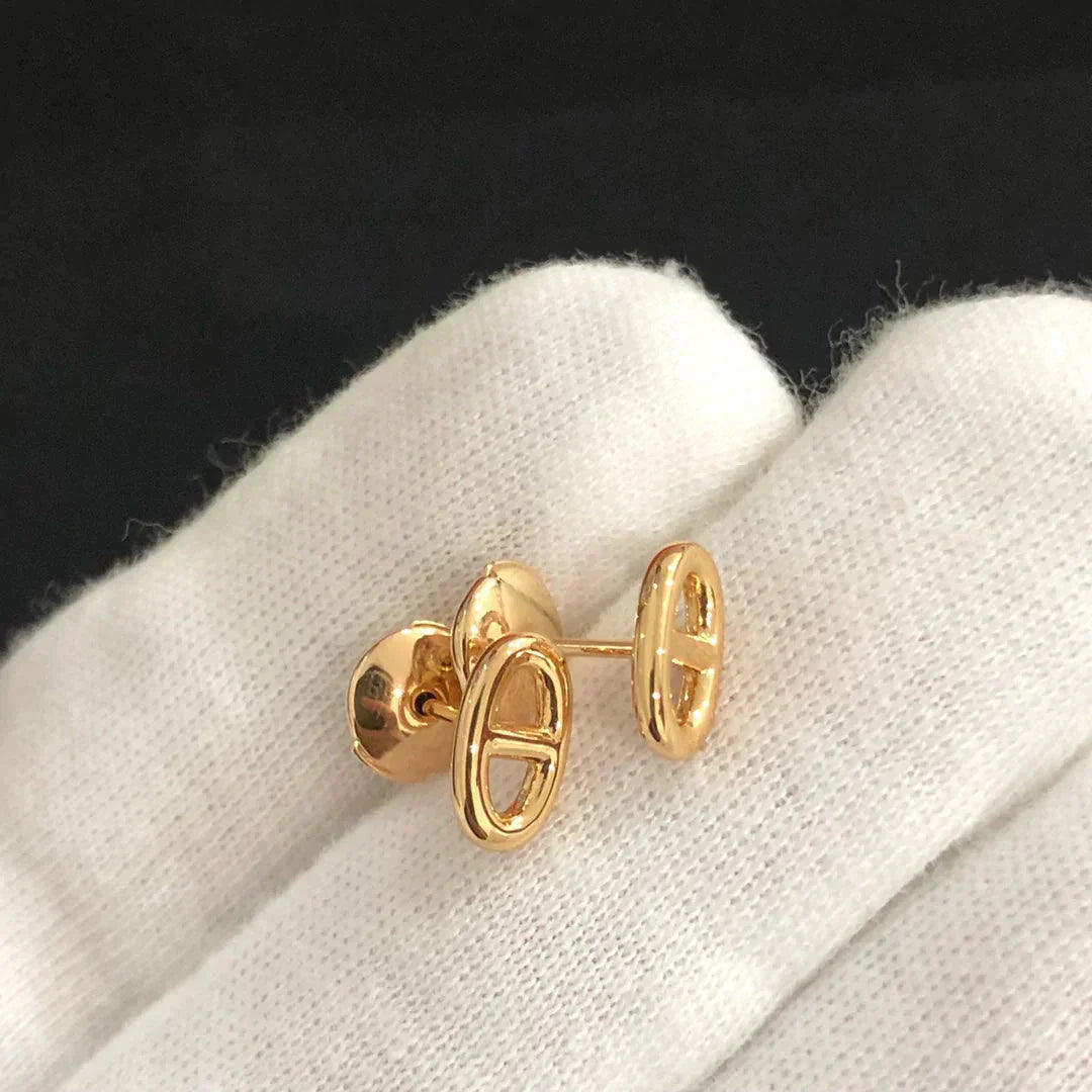 [Shinejoy]CHAINE SMALL EARRINGS GOLD AND SILVER