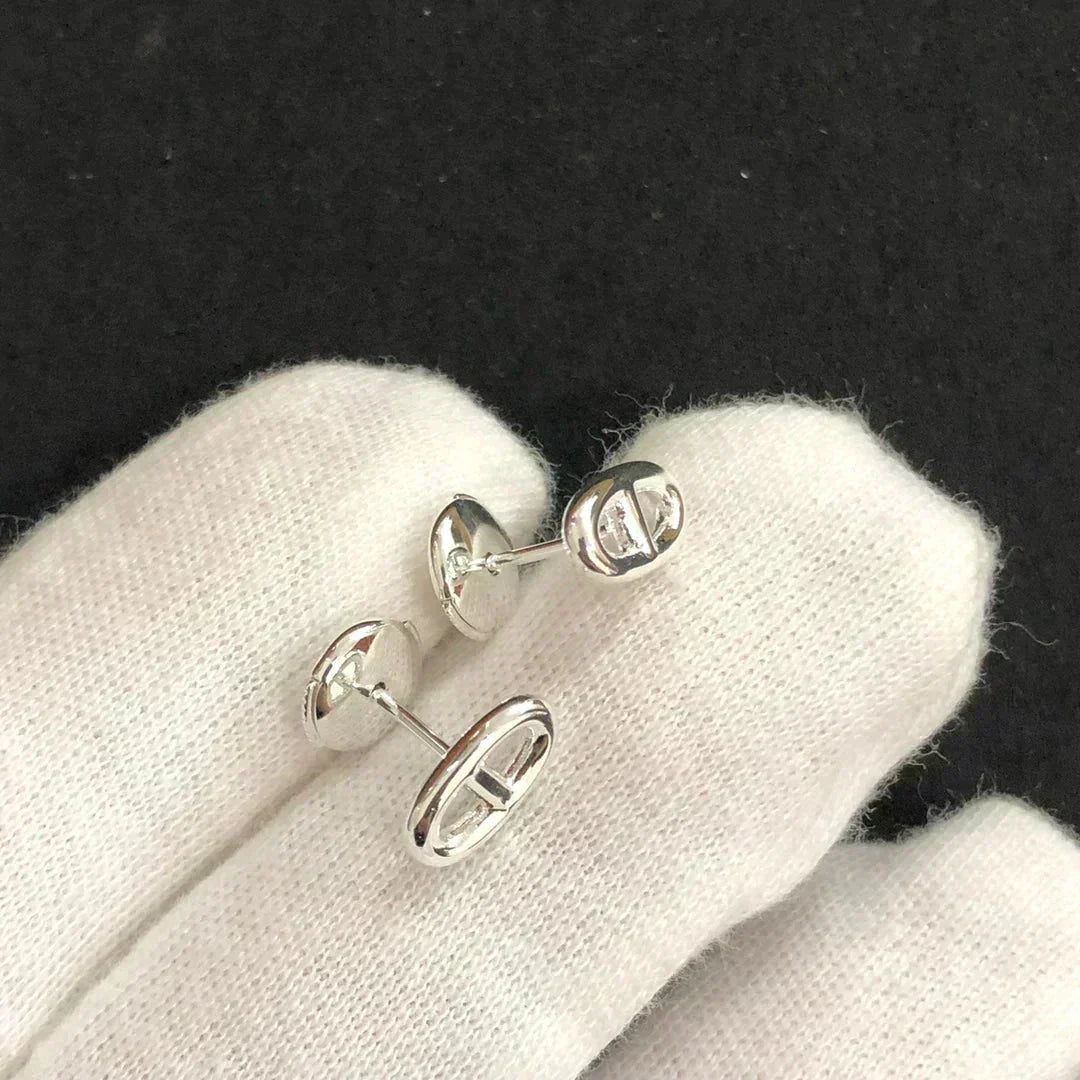 [Shinejoy]CHAINE SMALL EARRINGS GOLD AND SILVER