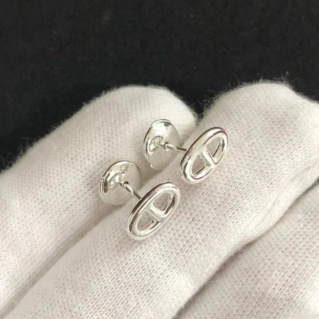 [Shinejoy]CHAINE SMALL EARRINGS GOLD AND SILVER