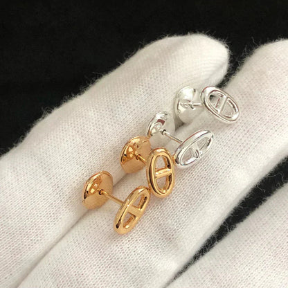 [Shinejoy]CHAINE SMALL EARRINGS GOLD AND SILVER