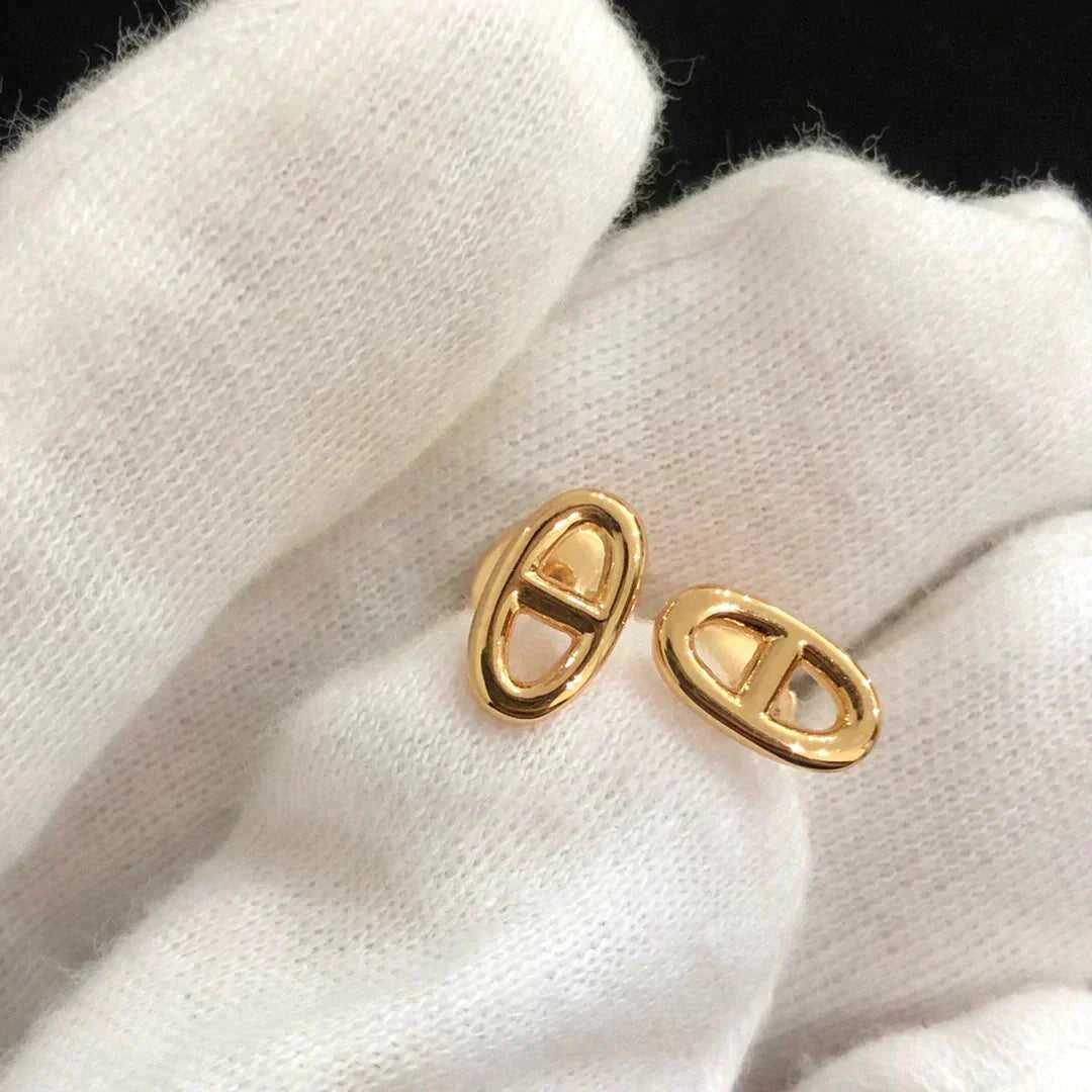 [Shinejoy]CHAINE SMALL EARRINGS GOLD AND SILVER