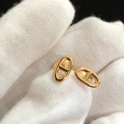[Shinejoy]CHAINE SMALL EARRINGS GOLD AND SILVER