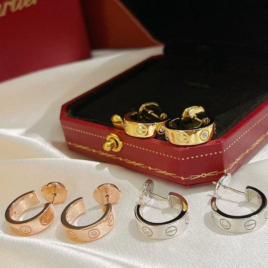 [Shinejoy]LOVE EARRINGS 5.7MM 2 DIAMONDS
