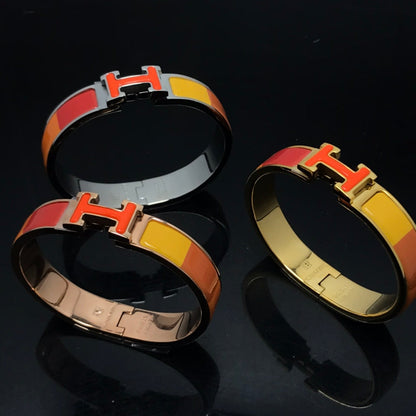 [Shinejoy]H BRACELET ORANGE RAINBOW CERAMIC