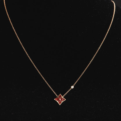 [Shinejoy]STAR NECKLACE PINK GOLD 1 DIAMOND