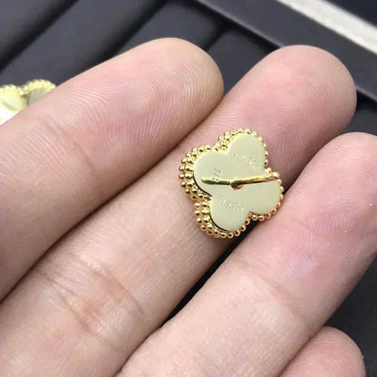 [Shinejoy]CLOVER MINI 9.5MM LASER EARRINGS