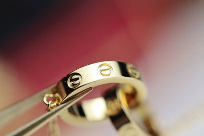 [Shinejoy]LOVE NECKLACE DOUBLE RING GOLD