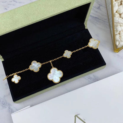 [Shinejoy]MAGIC CLOVER MOP GOLD BRACELET 5 MOTIFS