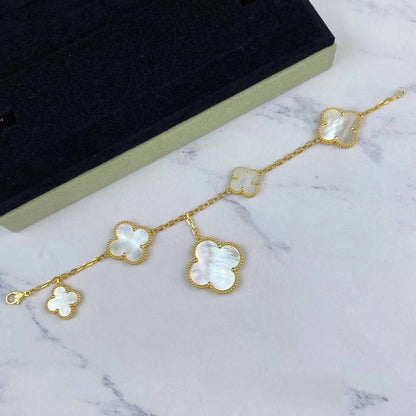 [Shinejoy]MAGIC CLOVER MOP GOLD BRACELET 5 MOTIFS