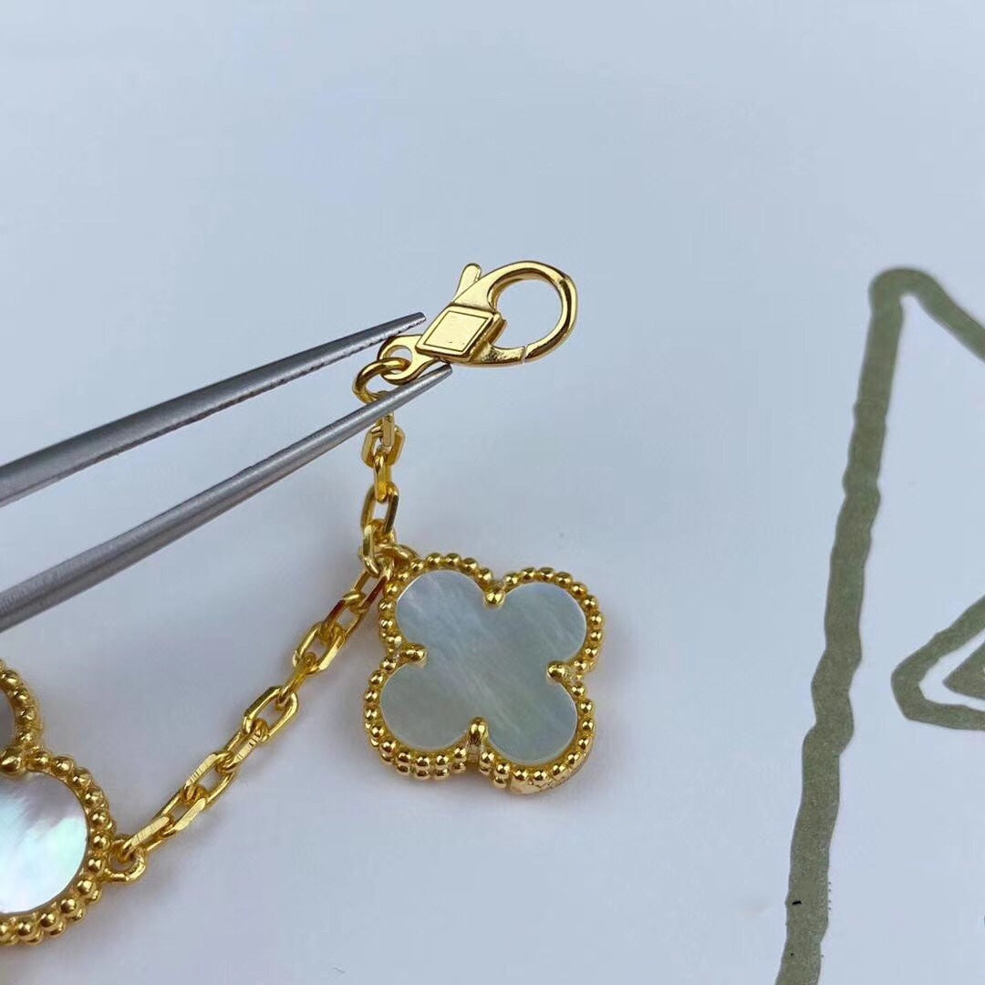 [Shinejoy]MAGIC CLOVER MOP GOLD BRACELET 5 MOTIFS