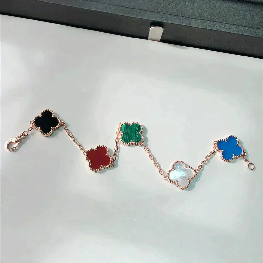 [Shinejoy]CLOVER 5 MOTIFS MULTICOLOR BRACELET