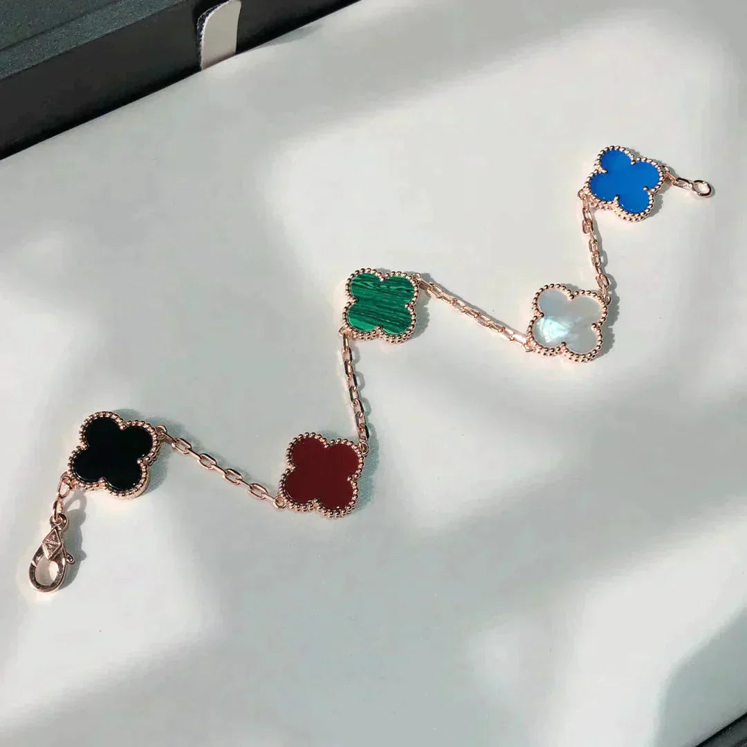 [Shinejoy]CLOVER 5 MOTIFS MULTICOLOR BRACELET