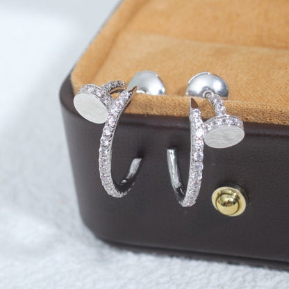 [Shinejoy]JUSTE EARRINGS 12.75MM SILVER DIAMOND