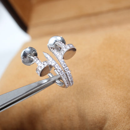 [Shinejoy]JUSTE EARRINGS 12.75MM SILVER DIAMOND