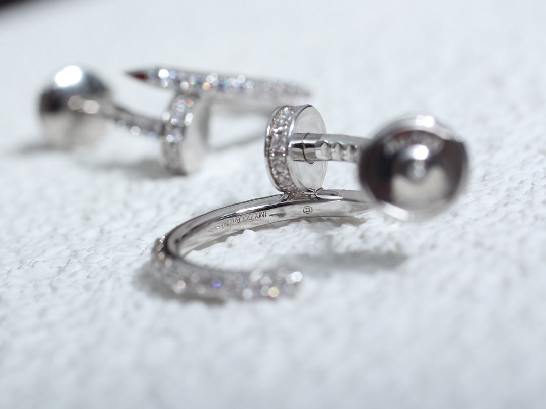 [Shinejoy]JUSTE EARRINGS 12.75MM SILVER DIAMOND