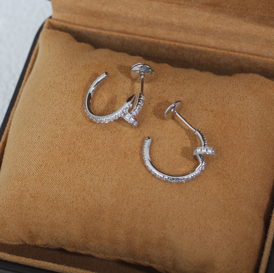[Shinejoy]JUSTE EARRINGS 12.75MM SILVER DIAMOND