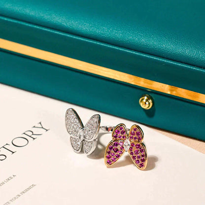[Shinejoy]TWIN BUTTERFLY DIAMOND RING
